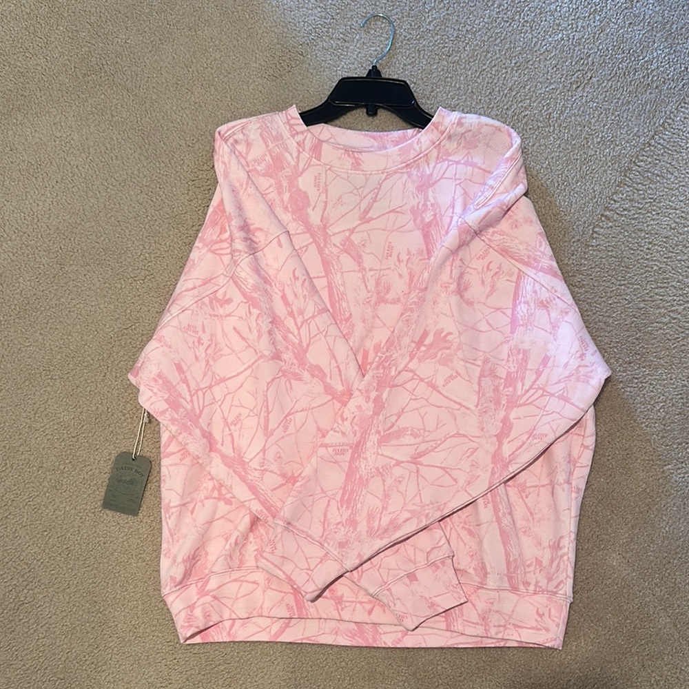 Pink Camouflage Dairy Boy sweatshirt NWT